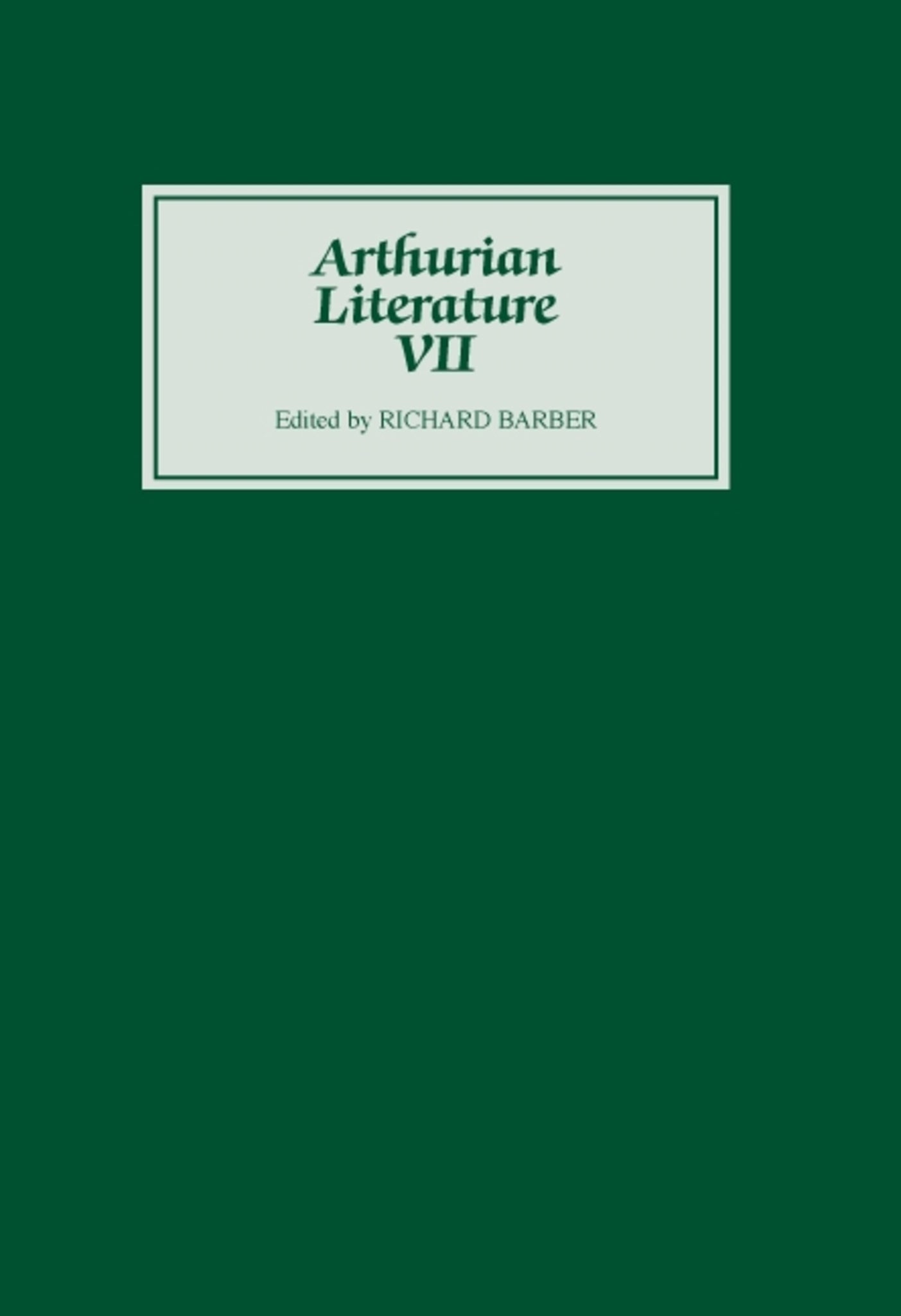 Cover image for Arthurian Literature VII ISBN 9780859912426